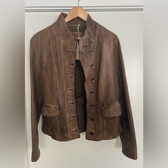 NWT All Saints Leather Usprey Shrunken Jacket Women’s $620 RARE - Picture 5 of 11